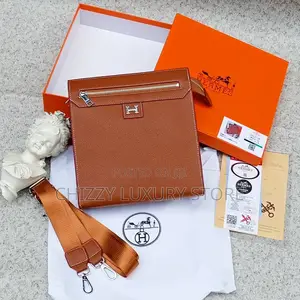 Hermes Quality Luxury Men Genuine Leather Cross Bag