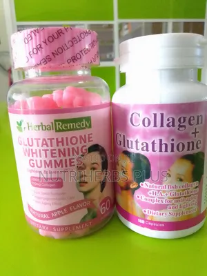 Herbal Remedy Glutathione Whitening Gummies+Collagen+ Glutathione Caps