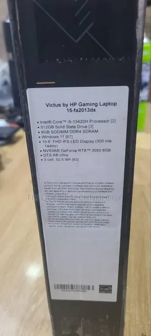 New Laptop HP Victus 15 8GB Intel Core I5 SSD 512GB