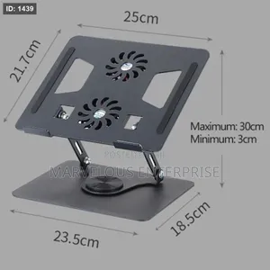 Adjustable Foldable Laptop Stand With Fan