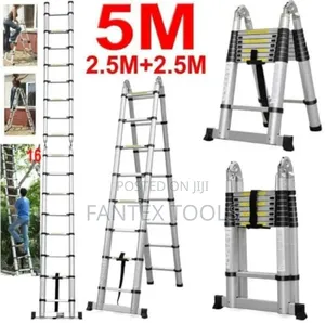 Aluminum Telescopic Ladder (2.5+2.5m)