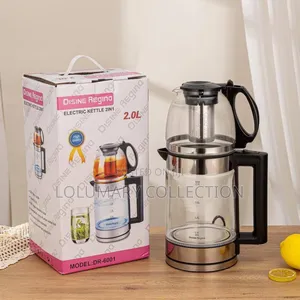 Disnie Regina Electric Glass Kettle – 2000w Double-Layered 2in1 Design