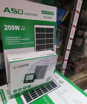 Asd 200watts ,6v Solar Led  Floodlights  Available In Stock.