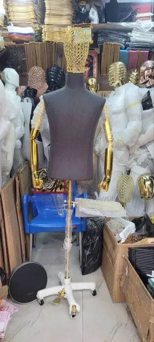 Male Torso Gold Mixed Dressform