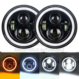7-Inch LED Projector Headlights Pair for Hummer H3 Jeep Wrangler