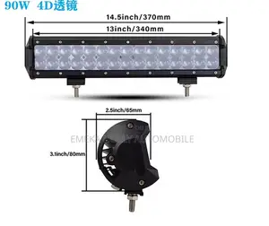 Premium 13" and 11" Waterproof LED Work Light Bar Package