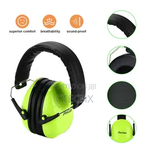 Professional Noise Cancelling Ear Defenders Ear Muff For Kids Green
