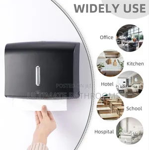 Ideal England Black Plastic Serviette Paper Dispenser