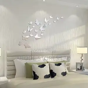 12pcs Acrylic 3d Butterfly Mirror Wall Stickers