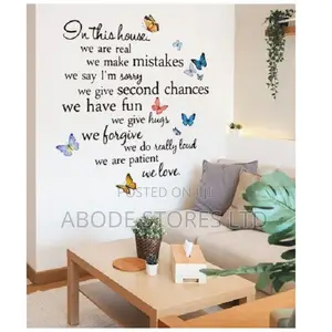 In This House Words Decal Wall Sticker
