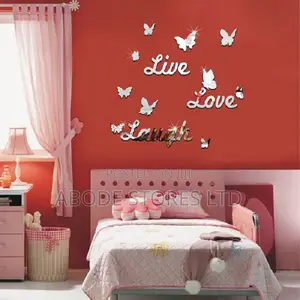60x60cm Live Love Laugh Decal Wall Sticker - Silver