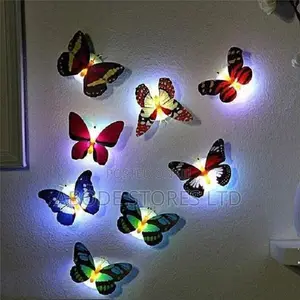 3d Led Light Color Changing Butterfly Sticker - 6 Pcieces