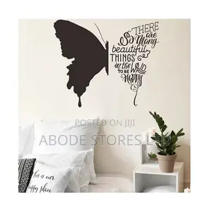 Creative Retro English Butterfly Wall Sticker - 30.7*37cm