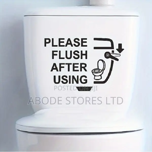 Please Flush After Using Peel and Stick Wall Sticker