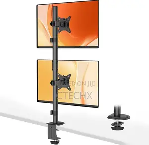 Dual Monitor Stand for 13-34 Inch LCD/Led Screens. 80cm Pole Height