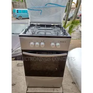 Maxi 50x50 (4b) Basic Black Grey Gas Cooker