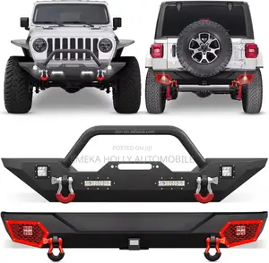 Jeep Wrangler Heavy-Duty Metal Off-Road Bumper Kit (Front Rear)