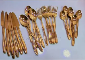 6pcs Quality Gold and Silver Spiral Eating Spoon