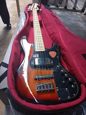Fender Telecaster Squeir Active Bass Guitar Five String and Db Bag