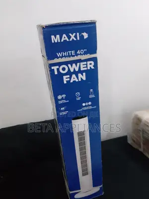 Maxi White Tower Fan – Modern Design, Strong Airflow