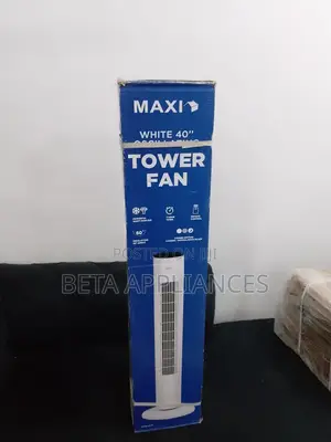 Maxi White Tower Fan – Space-Saving and Powerful