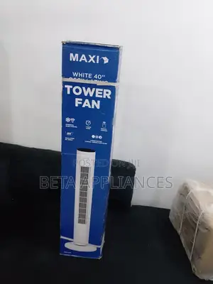 Maxi White Tower Fan – Slim and Elegant Cooling