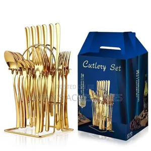 24pcs Gold Cutlery Set