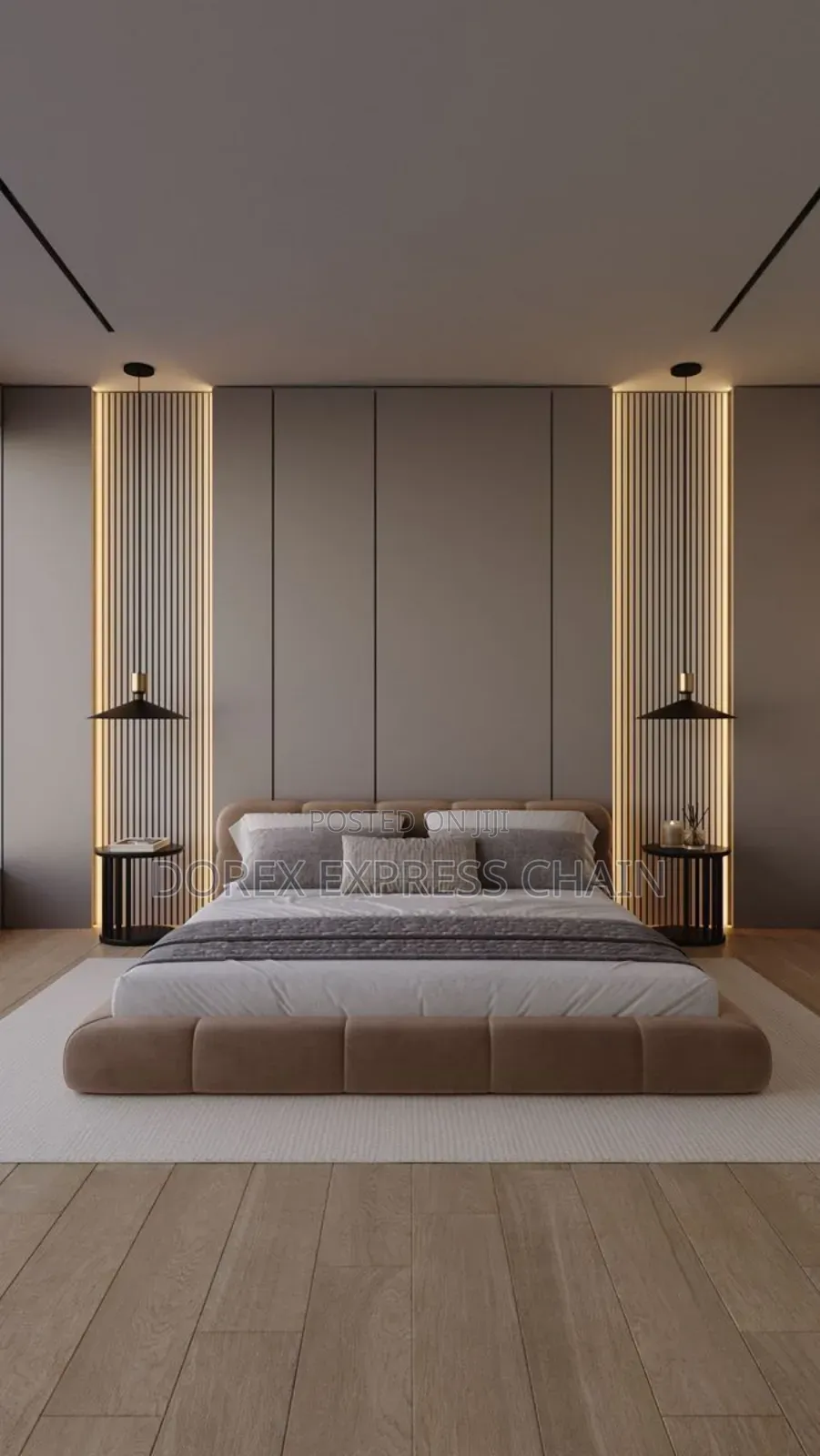 Beautiful Bed Frame With Wall Cladding