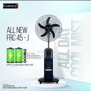 Century Dual Battery Rechargeable Mist Fan 3 Days Runtime