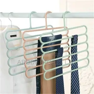 Space Saving 5 Layer Non Slip Pants Scarfs Hanger