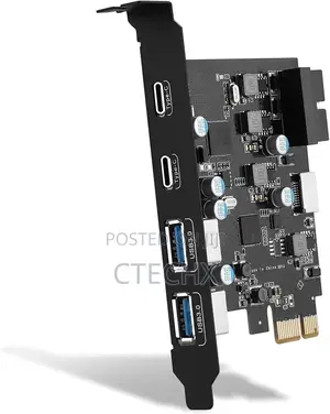 Pcie Usb 3.0 Card for Desktop (2x Type-C, 2x Type-A) Win 10/11 Linux