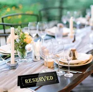 Table Tent Sign Black Acrylic Reserve Seating Signs Reserved Signs