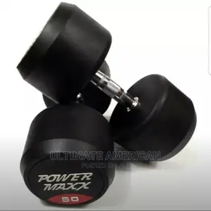 Brand New 50kg Pair Rubber Dumbbell