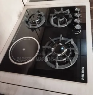60 Cm 3 Gas Burner and 1 Electric Hotplate. Brand: Phiima