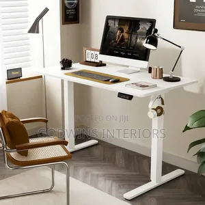 Modern Electric Height Adjustable Standing Desk – 160cm X 80cm (White)