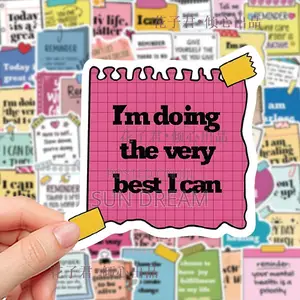 50 Pieces Stickers Home Decoration Self-Confidence Wall Stickers