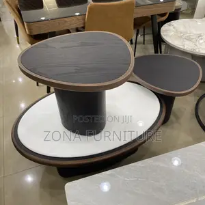 Luxury Wooden Center Table With Two Sides Table