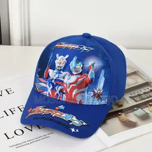 3d Ultraman Superhero Blue Kids Cap