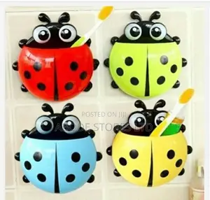 Ladybug Shaped Kids Toothbrush Holder