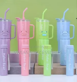 3 in 1 Water Bottle With Straw
