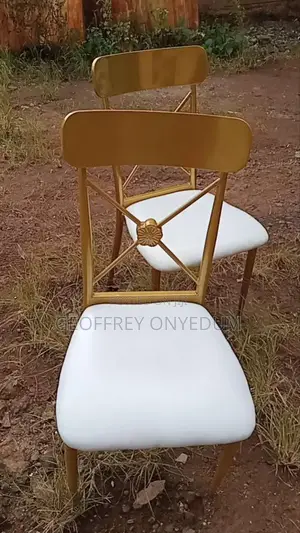 Chair With Gold Metal