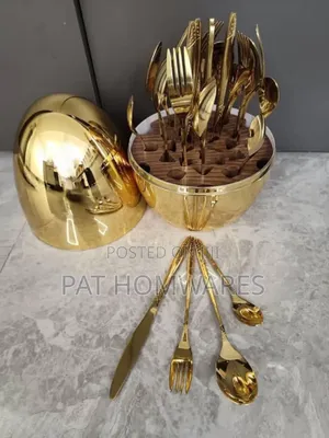 24 Pieces Gold Spoon Set