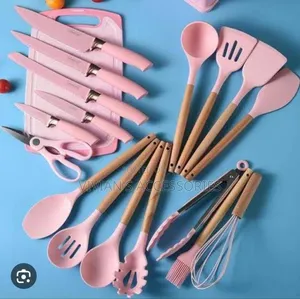 Silicone Spoon Set With Chopping Board and Knife