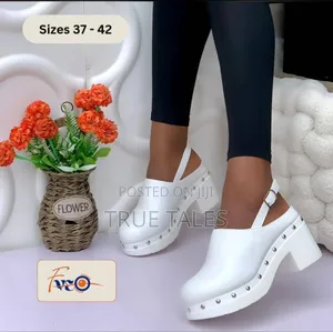 Women's Platform Clogs Sandals With Gold Studs. #Chi. Sizes 37-42