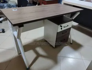 1.2mtr Iron Leg Table With Drawer
