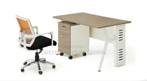 1.2mtr Iron Leg Table With Drawer
