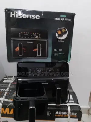 Hisense 8l Dual Touch Control Air Fryer: Led Display for Precision Coo