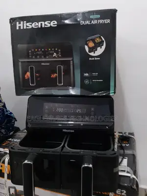 Hisense 8l Dual Air Fryer Black Edition: Stylish Matt Finish Kitchen H