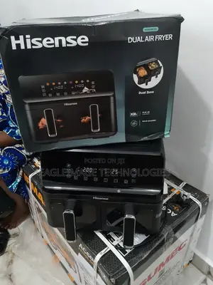 Hisense 8l Dual Air Fryer Supreme: Timer Memory for Repeat Perfectio