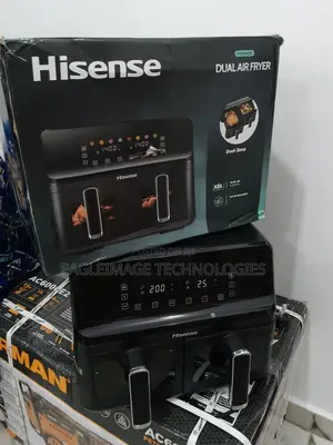 Hisense 8l Dual Power Air Fryer: 1650w + 1150w for Dual Powerhouse Per